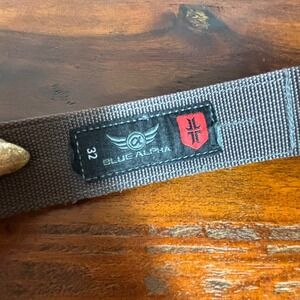 Blue Alpha Size 32 Tactical Belt Grey Webbing Adjustable‎ Buckle